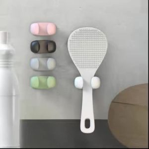 Móc Treo Nhà Bếp Đa Năng Bằng Silicon Giá Để Muỗng Nồi Cơm Điện Giá Để Đồ 6 Màu Giá Để Dây Cáp & Chìa Khóa