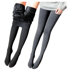 Quần Lót Lót Lông Cừu Dày Cho Nữ Mùa Thu Đông Ngoài Trời Ấm Áp Quần Cotton Mỏng Quần Tất Liền Thân