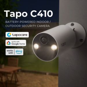 TP-Link Tapo C410 2K 3MP Wire-Free Camera - Color Night Vision Person Detection 180-Day Battery
