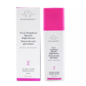Drunk Elephant Skin T.L.C. Framboos Serum 30 ml (PM) & Drunk Elephant C-Firma Day Serum with 15 Percent Ascorbic Acid 30 ml (AM)