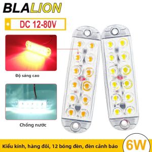 BLALION 12 ĐÈN LED Nhấp Nháy Bên Đèn Cảnh Báo Nhấp Nháy Lightbar Xe Ô Tô Xe Tải Đèn Tín Hiệu 5 Màu Đa Năng 12V-80V Dạng Lưới Tản Nhiệt Tín Hiệu