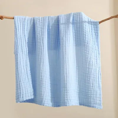 ผ้าเช็ดตัวเด็ก 6 ชั้นทารกผ้าพันคอรับผ้าห่ม 1 PC เด็ก Swaddle Wrap ผ้าปูที่นอน 105*105 ซม.ผ้าฝ้าย Bubble Muslin ผ้าห่ม