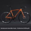 Ultra-Light High-Speed Road Bicycle for Teens And Adults Carbon Fiber Gear Competition Bike Men's Women's Handlebar. 