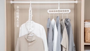 5Pcs Folding Clothes Hanger Magic Clothes Hanger For Travel Garment Portable Storage Hang