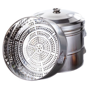 Stainless Steel Steamer Pot Extra Thickened Non-magnetic High Version 14cm 18cm Home Commercial Use Large Steamer Basket