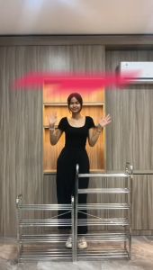 Mall Perabot | Rak Sandal Stainless Silver 4 / 6 Susun Tempat Sepatu 4 Tingkat Sendal Shoe Rack 4 Level Tempat Penyimpanan Lemari