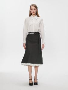 AIVEI | Elegant Bow British Court Style Long Sleeve Shirt