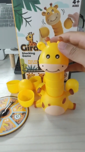 Little Buddy Balancing Building Blocks Giraffe Stacking Toy Childrens Gift Christmas Gift Educational Toy