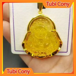 Mặt Dây Chuyền Di Lạc Vàng Vui Vẻ Tubi Cony M1312-115-KT - Mang đi chơi đi tiệc rất đẹp - Chạm Khắc Tinh Xảo