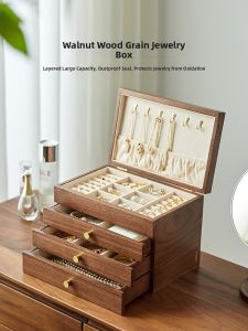 NALANDUOHAO | Multi-layered New Chinese Style Large Capacity Wooden Jewelry Box