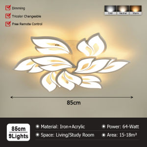 LANTU LED Flower Ceiling Lamp 1 Year Warranty & Remote Dimming Modern Floral Chandelier for Childrens Room Dining Room Bedroom Living Room Ceiling Lighting