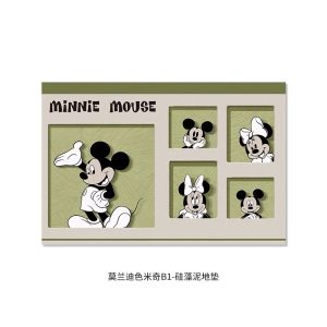 Thảm Nhà Bếp Thấm Hút Nước Chống Trượt Chống Dầu Bằng Đất Ngọc Bích Mickey Thảm Cửa Chống Bụi Không Cần Giặt Thảm Nhà Hiện Đại Đơn Giản