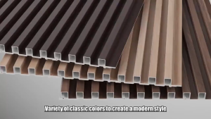 MISN PVC Wall Panel Wood Design Waterproof Grille Design Ecological Board TV Background Pvc Wood Panel Home Decoration