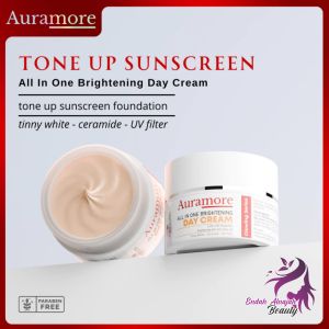 Auramore All In One Brightening Day Cream By Varinutie | Cream Siang Plus Foundation Mencerahkan
