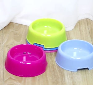 Candy Colourful Economic Plastic Pet Bowl / Cat Dog Food Water Feeder Single Bowl Small Bekas Makanan Kucing Anjing