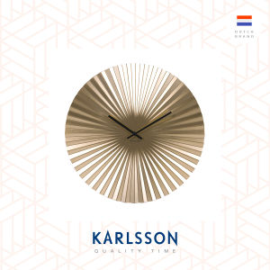 Karlsson Wall clock 40cm Sensu steel gold.
