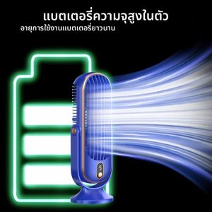 JKUOO 25 dB พัดลมไร้ใบพัด DC ที่เงียบสงบพร้อมรีโมท 8 ความเร็ว ตัวจับเวลา 1-8 ชม. พัดลมตั้งโต๊ะแบบพกพาขนาด 16 นิ้วสําหรับห้อง บ้าน สํานักงาน