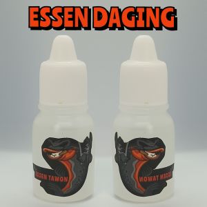 ESSEN DAGING KEMASAN 10 ML UNTUK IKAN MAS LELE MUJAIR NILA PATIN BAWAL DLL TARGET BABON IKAN RAME GALATAMA GALAPUNG HARIAN ATAUPUN LOMBA UNTUK SEMUA MEDIA JENIS UMPAN