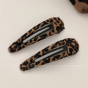 กิ๊บติดผมลายเสือดาว สำหรับผู้หญิง 2024 ฤดูใบไม้ร่วงและฤดูหนาว กิ๊บติดผมหน้า กิ๊บติดผมปากเป็ด กิ๊บติดผมขอบ กิ๊บติดผมตกแต่งผม
