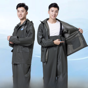 Jiang Taigong Raincoat Rain Pants Suit Rainproof Special Separates Thickened Reflective Men and Women Strap Takeaway Cycling
