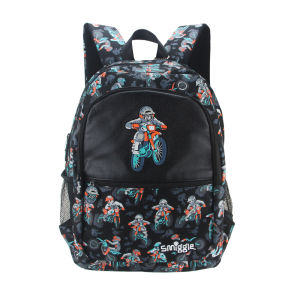 school bag boys childrens backpack Black motorcycle cartoon 8-12 years old 16 inch