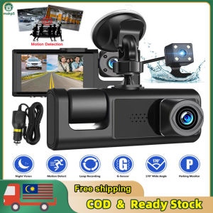 1080P 3 Lenses Car Dash Cam Front+Interior+Rear Car DVR Driving Video Recorder 3摄像头行车记录仪