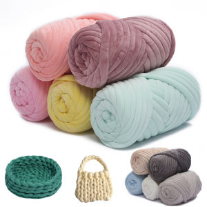 500G Super Velvet Chunky เส้นด้ายหนา Cored ผ้าฝ้ายขนสัตว์เส้นด้ายสําหรับ DIY ผ้าห่มหมวก Bulky ARM Roving งานฝีมือถักเส้นด้ายหมุน