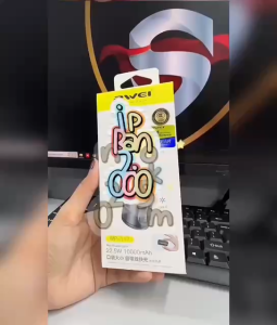 3C Awei Powerbank WP117 10000mAh Mini Size | 22.5W Fast Charge | Kabel Tanggalkan | Compatible iPhone Samsung Huawei