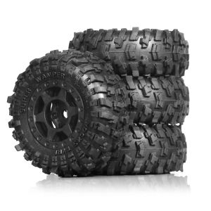 Bộ Mâm Và Lốp Beadlock Siêu Nhẹ 1.0 (4 Cái) Dành Cho Xe RC Crawler 1/18 1/24 SCX24 TRX4M FMS FCX24 FCX18 AX24 - Chất Liệu Cao Su