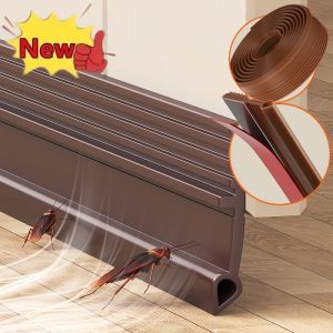 Windproof Self-Adhesive Door Bottom Sealing Strip Dust Insect Prevention Sound Insulation Weather stripping Windows Sealer Home
