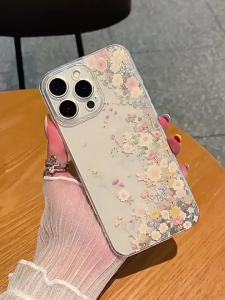 Flowers Case for iPhone 17 16 15 14 13 ProMax 12Mini 11Pro XS XR 8 7 Plus Shockproof Cover Screen Protector Casing