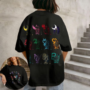 Sailor Moon Womens and Mens T-shirt Usagi Tsukino Anime Tee Summer and Spring New Girls Short Sleeves Parent-child Outfits