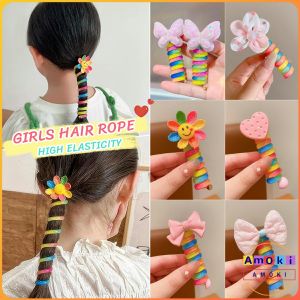 Amoki Kids Girls Headbands Hair Accessories Cartoon Hair Rope Rubber Band