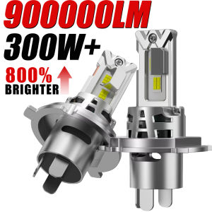 H4 Car LED Headlights Canbus No Error LED Auto Fog Lamps High Low Beam H4 12V 6500K Wireless 1:1 Size LED Bulbs Plug And Play