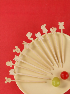 TAFUMAN | Child Friendly Cartoon Bamboo Skewers Set