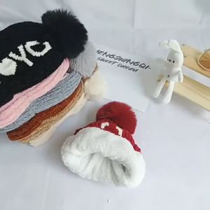 หมวกไหมพรม สไตล์เกาหลี แฟชั่นฤดูใบไม้ร่วง และฤดูหนาว สีเทา สําถูกและสถาประสงค์สร้างความสวยคุณภาพ ให้กับผู้หญิง