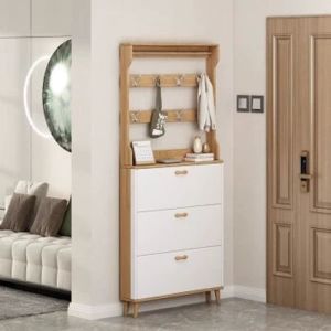 MAIYUQI | Thin Design Entryway Shoe Storage Rack Integrated Hanger