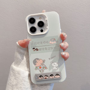 Cute Minimalist 16 pro Max Phone Case Protective Shell Acrylic Material Cartoon Style Unique Design Anti-Fall for 12 13 14 plus