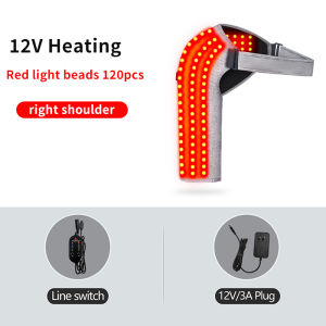 Heated Shoulder Neck Massager Red Light 3 Gear Vibration Kneading Muscle Strain Recovery Arm Relief Pain Gift for Elders