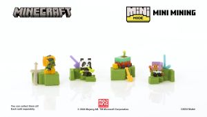 Minecraft Mini Mode Mining Action Figures With Reveal Accessory & Moldable Sand (Characters May Vary)