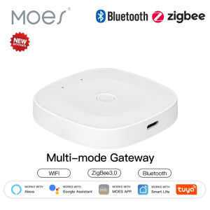 MOES | MOES Tuya Wireless Multi-mode Smart Zigbee Hub Type-C Bluetooth & ZigBee Gateway Smart Life App Works with Alexa Google Home