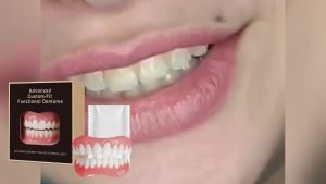Orthodontic False Teeth Silicone Kit Soft Comfortable Fake Tooth Upper Lower Veneers Denture Set for Oral Hygiene Care