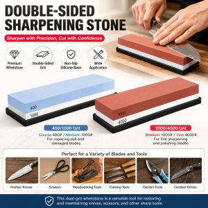 Original Grit Whetstone Sharpening Stone Whetstone Knife Sharpening Stone Dual Sided 400/1000 Grit 1000/4000 Water Knife Sharpener Tone-Sharpener and Polishing Tool for Kitchen Whetstone Knife Sharpener