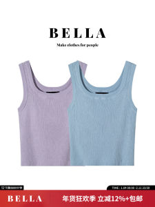 Bella Korean Style Casual Pure Color Womens Tank Top Summer 2025 New Outerwear Innerwear Slimming Short Sleeve Vest