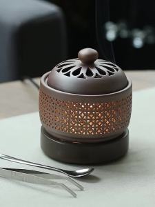 Bộ Đốt Trầm Điện Tử Bằng Gốm Sứ Đèn Ngủ Kèm Tinh Dầu Oud Màu Tím 110V/220V Dùng Trang Trí Nhà Cửa