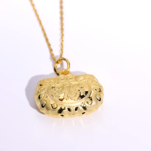 Chow Sang Sang 周生生 999.9 24K Pure Gold Chinese Gifting Collection Ruyi FU Lock Pendant 84740P Price-by-Weight [Necklace not Included]