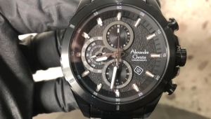 (BISA COD) JAM ALEXANDRE CHRISTIE 6508MC RANTAI SPORT JAM TANGAN PRIA