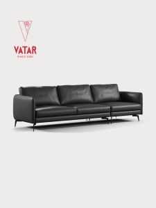 VATAR Fashionable Italian Style Leather Sofa Top Layer Cowhide Simple Modern Luxury Living Room Small Apartment Three-Seater
