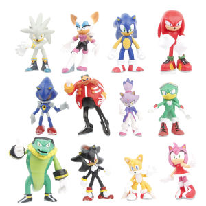 Cross-Border Gift Sonic 2 Generation Cartoon Anime Garage Kits Doll Toy Model Cake Decoration Desktop Small Ornaments