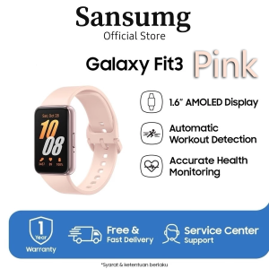 [100%ORI]Official Sansumg Galaxy FIT 3 Black/Pink Smartband Comfortable All-Day Wearing Advanced Sleep Health Management Up to Two-Week Battery Life Smartwatch-like Display GPS NFC Detak Jantung Tekanan Darah Dan Ganti Wallpapper android rekomendasi murah